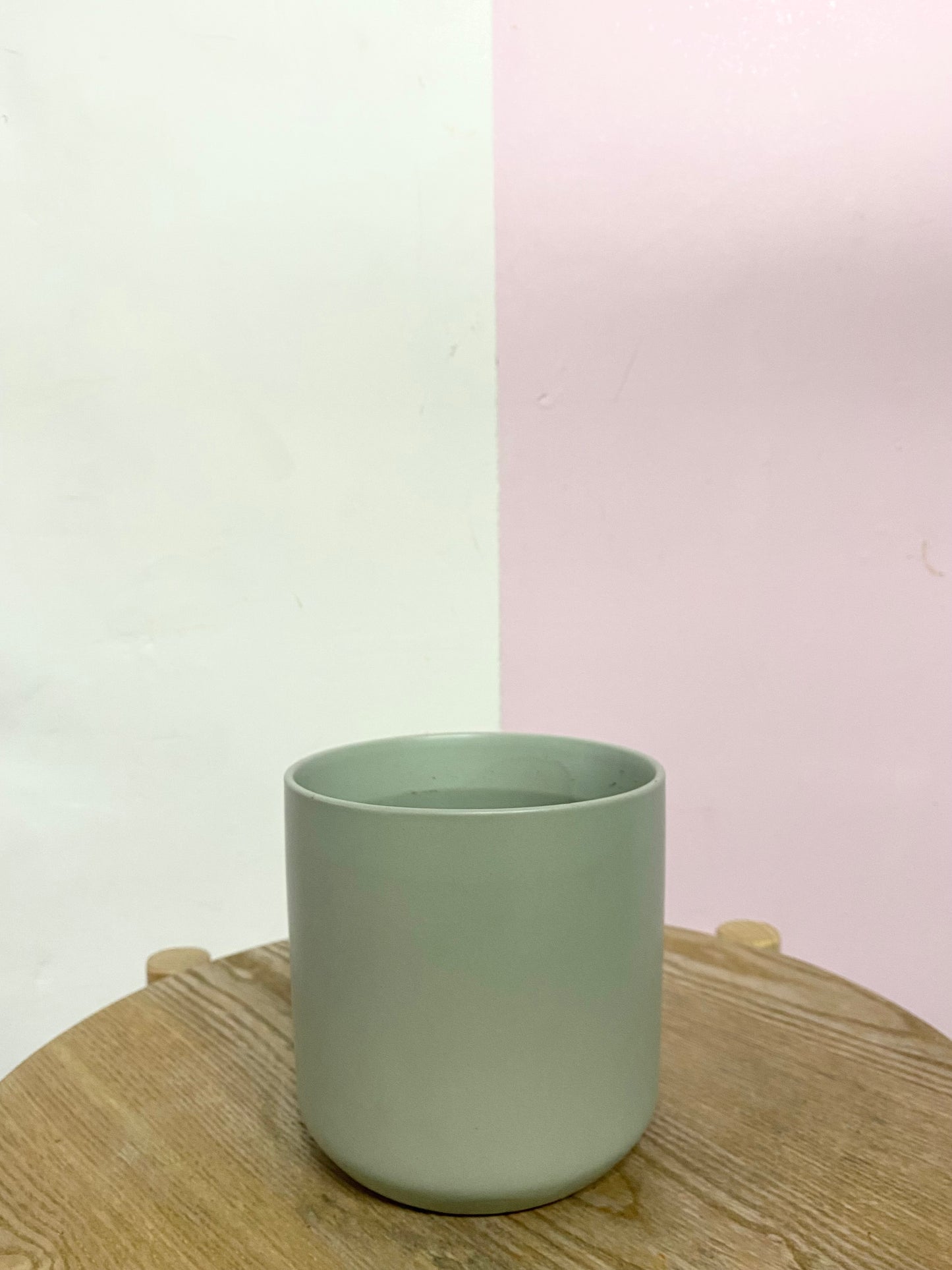 Ceramic Cylindrical Pot Aqua