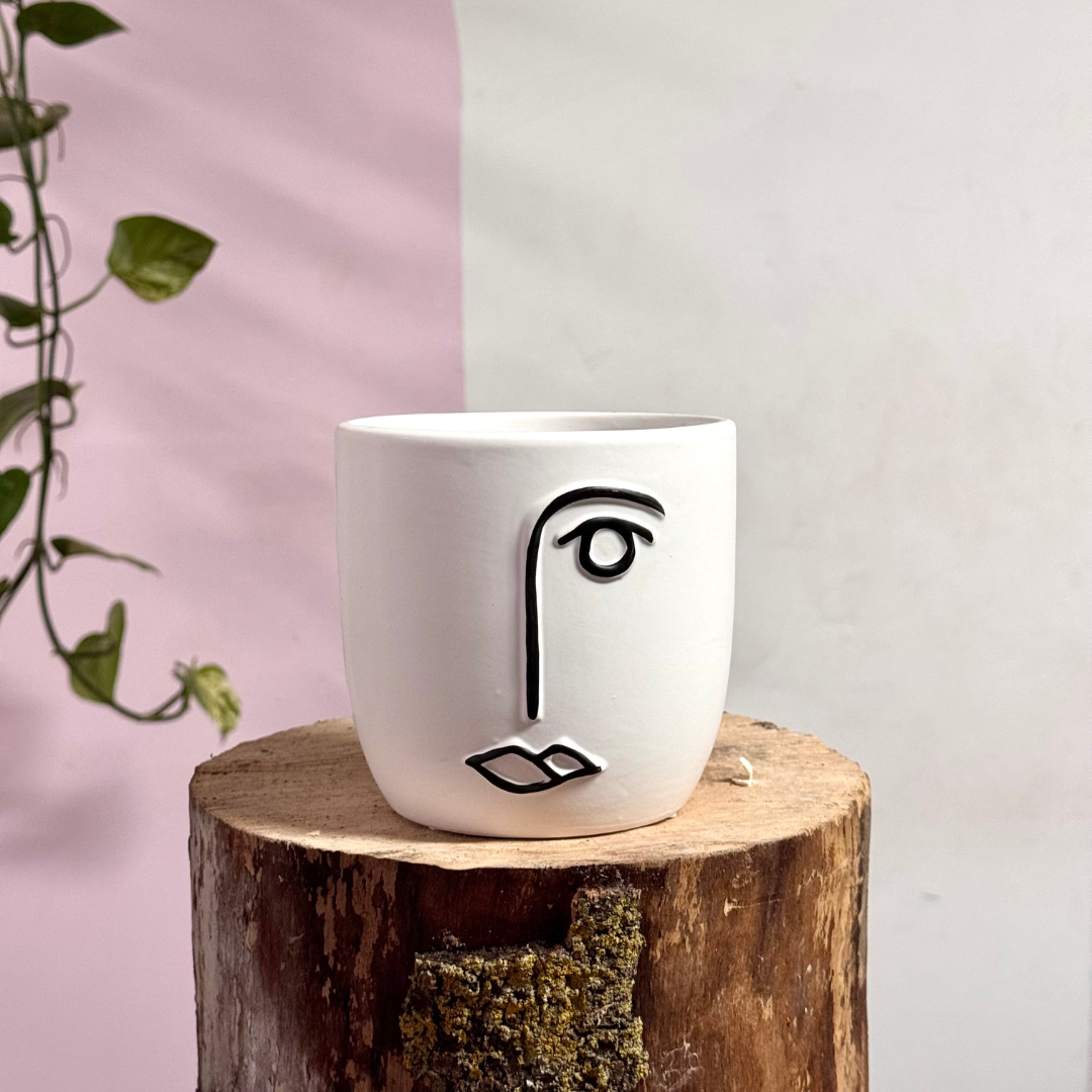 Ceramic Face Pot