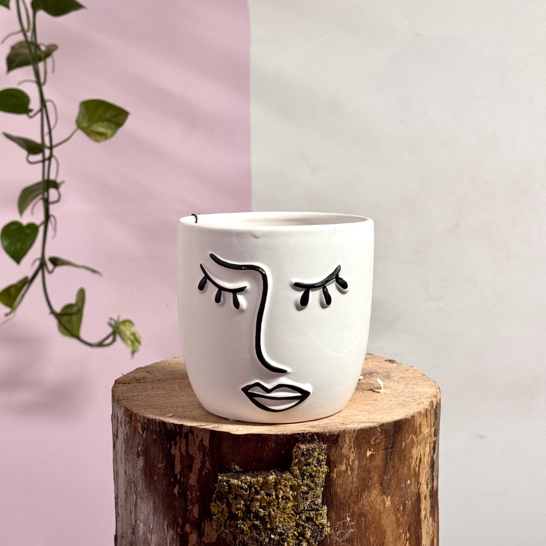 Ceramic Face Pot