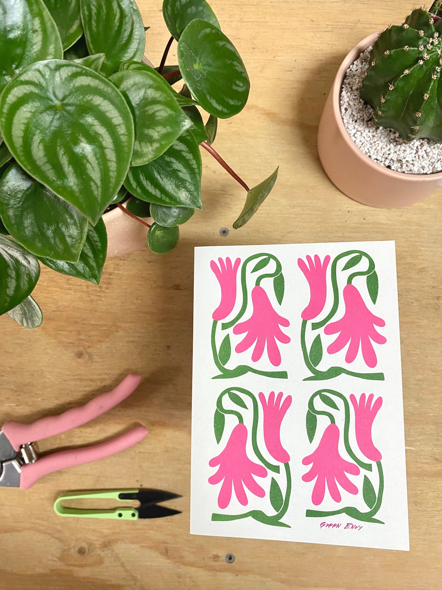 Sweet Pea Greeting Card