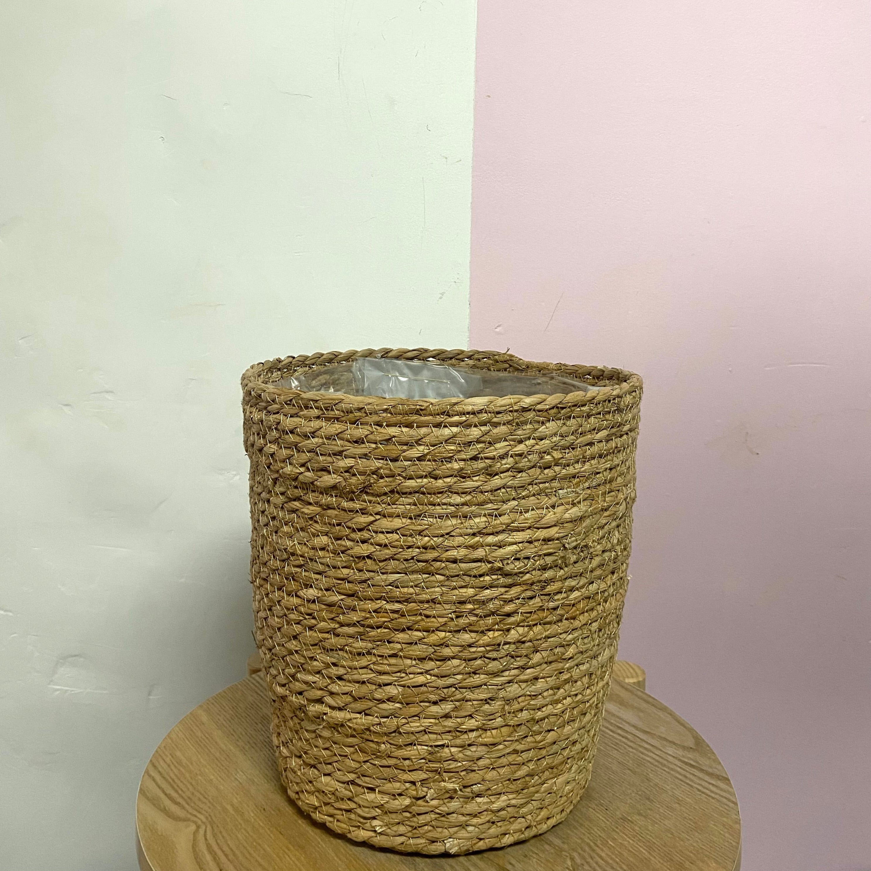 编织海草篮 棕褐色