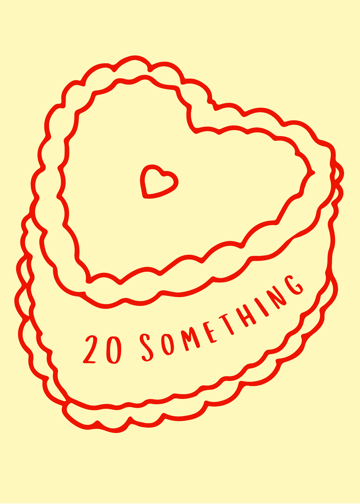 '20 Something' Heart Cake - Card