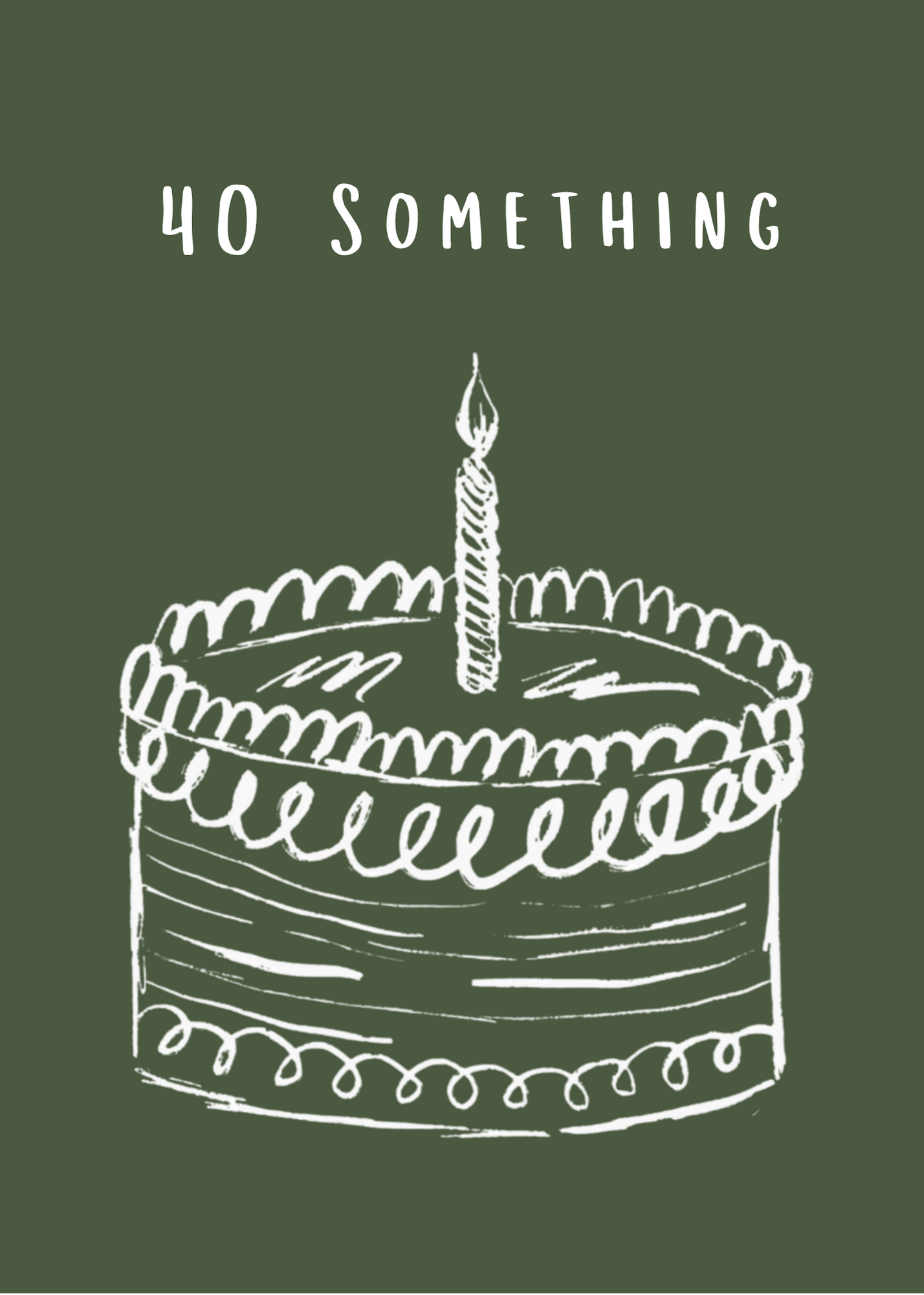 '40 Something' Cake - Card