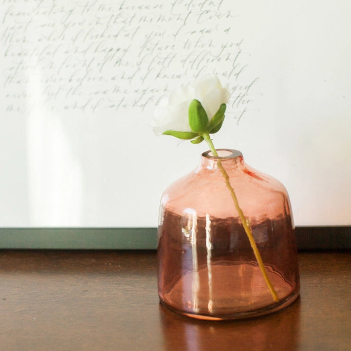 Bella Handblown Glass Vase - Pink