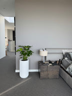 Corrugated Tall Planter Pot - White
