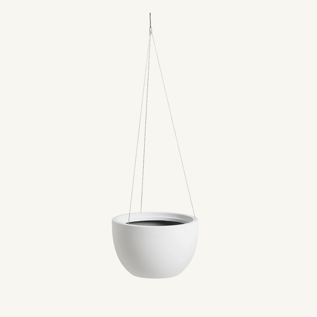 Alder Hanging Planter - White