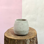 Cement Rounded Egg Pot