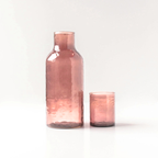 Handblown Glass Carafe - Pink