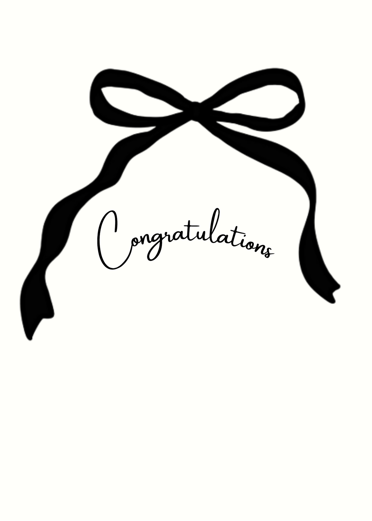'Congratulations' Bow  - Card