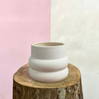 Ceramic Dune Pot - White