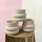 Ceramic Dune Pot - Cream