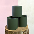 Ceramic Cylinder Pot Forest Green