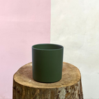 Ceramic Cylinder Pot Forest Green