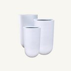Tall U Planter Pot - White