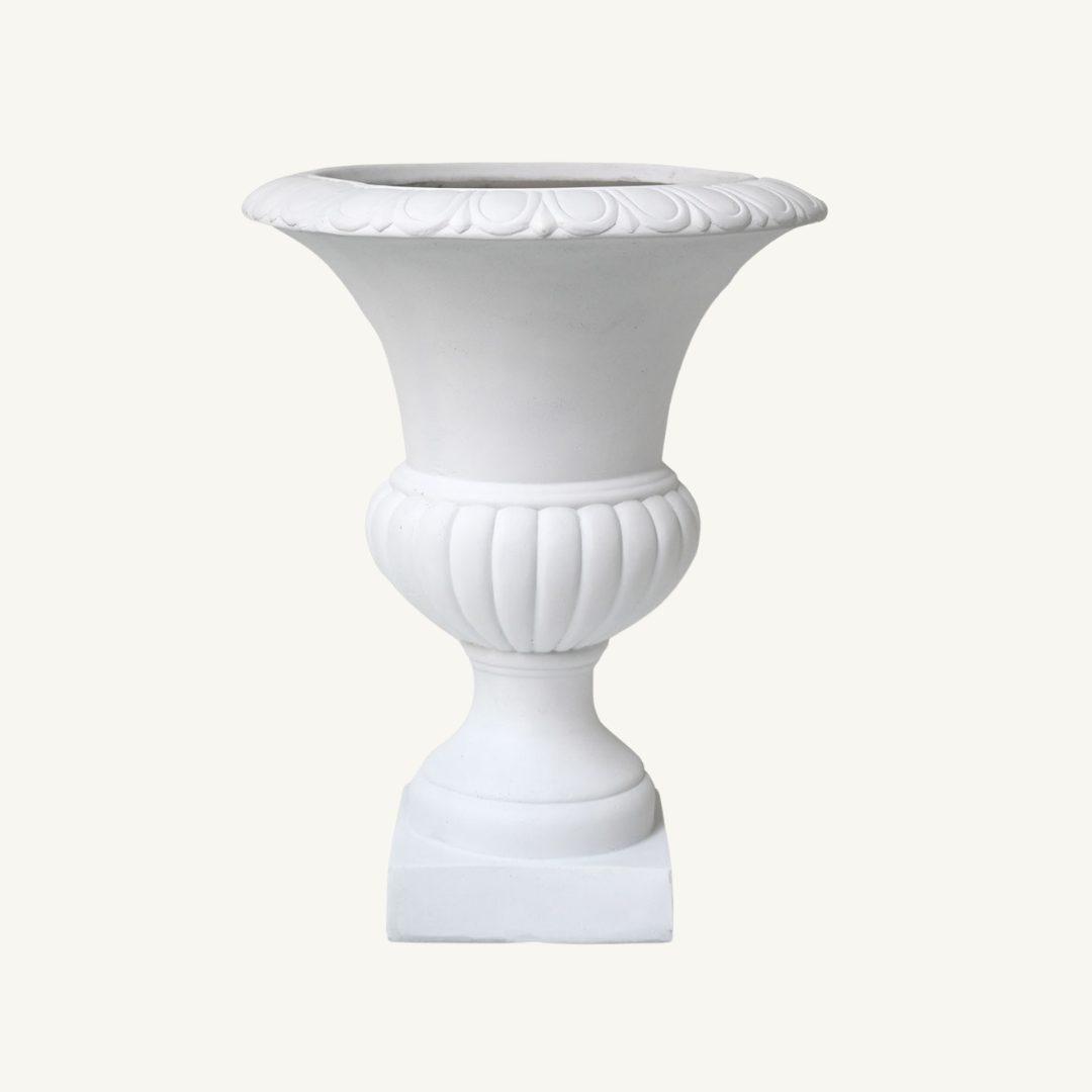 波纹圆柱罐 - 白色