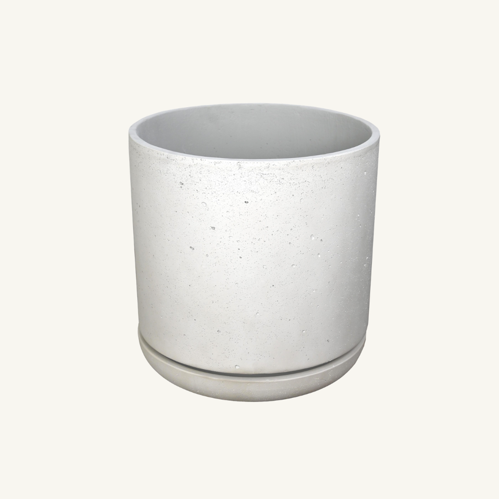 波紋圓柱罐 - 白色