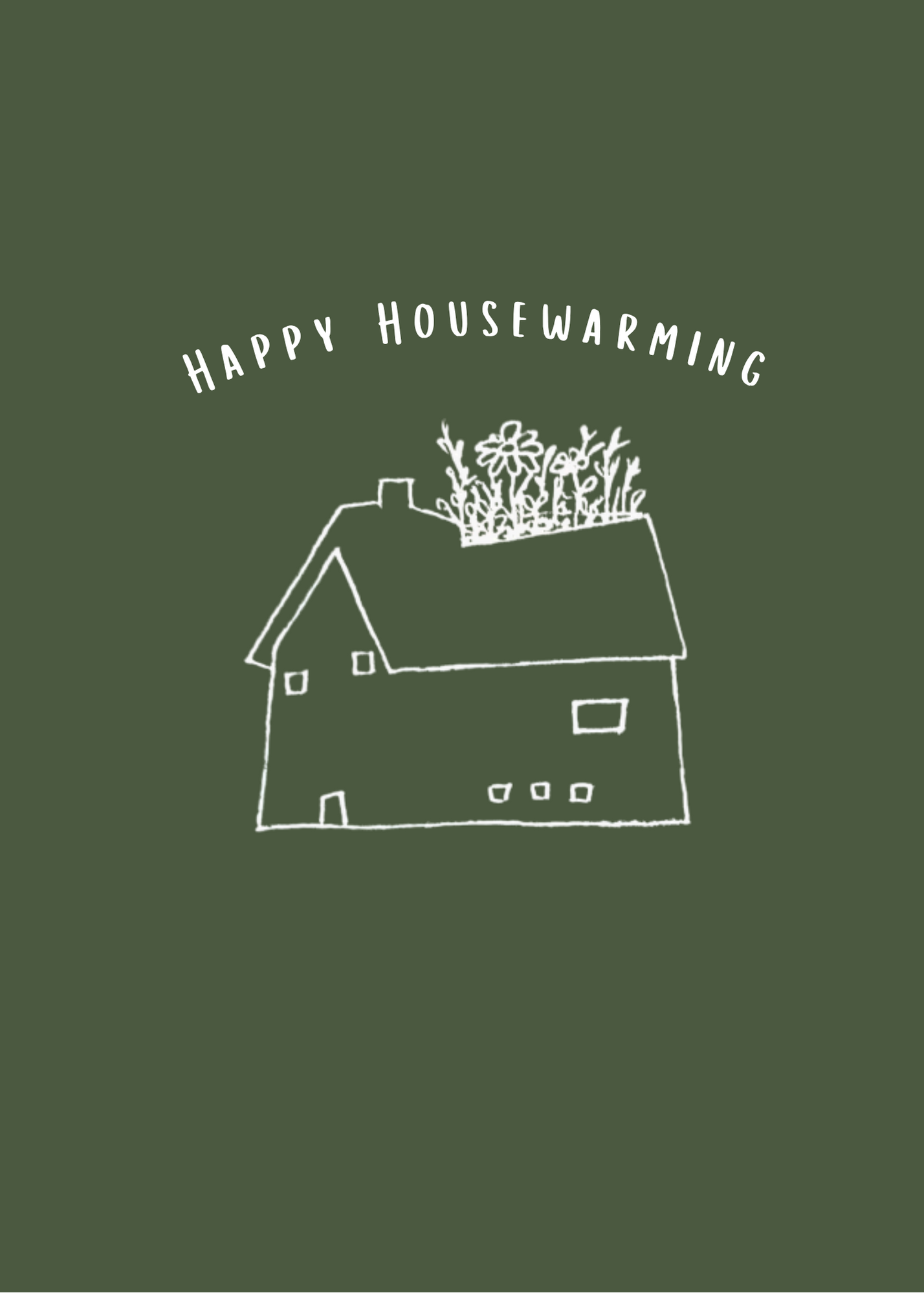'Green' Happy House Warming  - Card