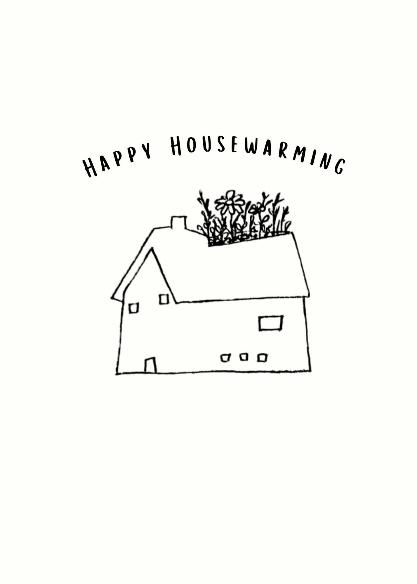 'Cream' Happy House Warming  - Card