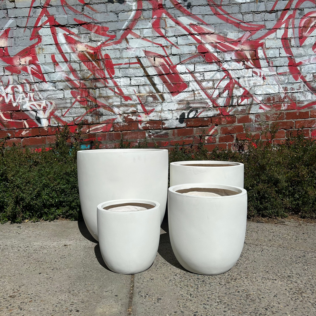 Asher Egg Pot - White
