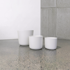 Mia Pot - White – indoor planter pot available at Green Envy Melbourne
