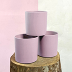 Ceramic Cylinder Pot Pastel Purple