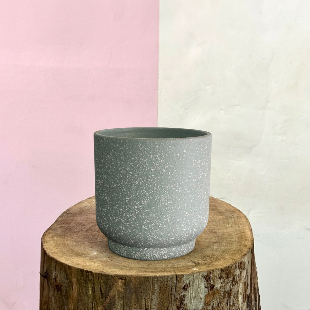 Speckled Ceramic Pot - Blue