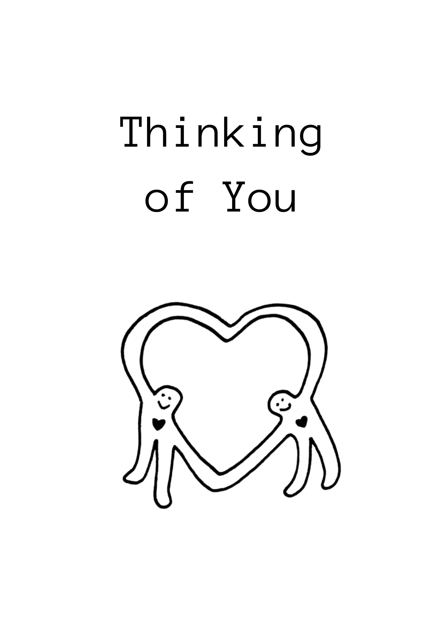 'Thinking of you' heart - Card