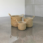 编织海草篮 棕褐色