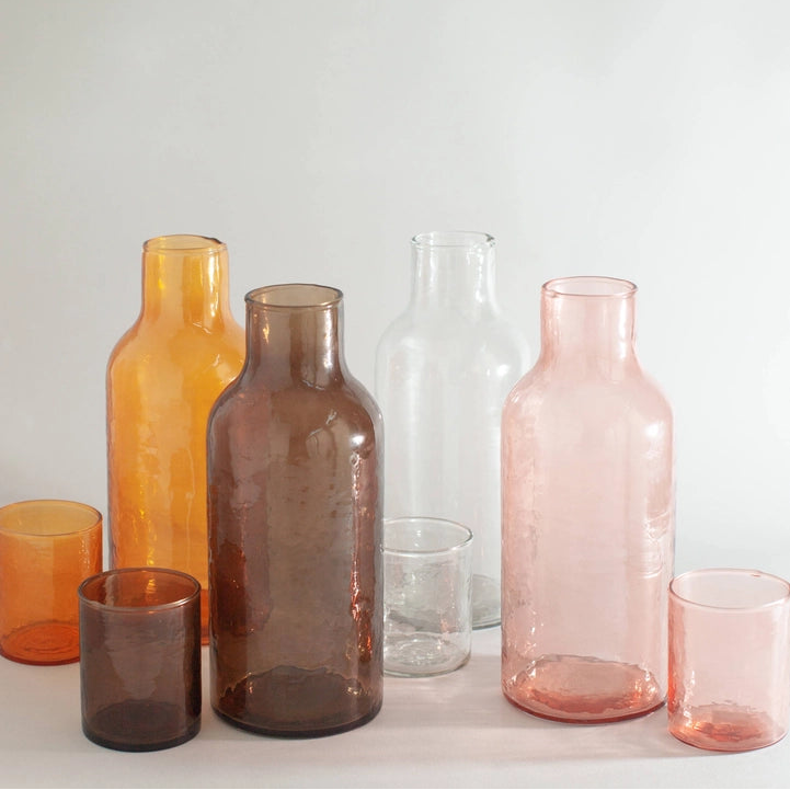 Handblown Glass Carafe -  Blue
