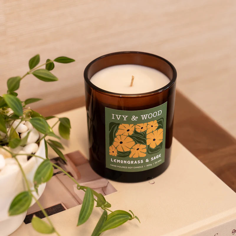 Ivy & Wood Candle - Lemongrass & Sage