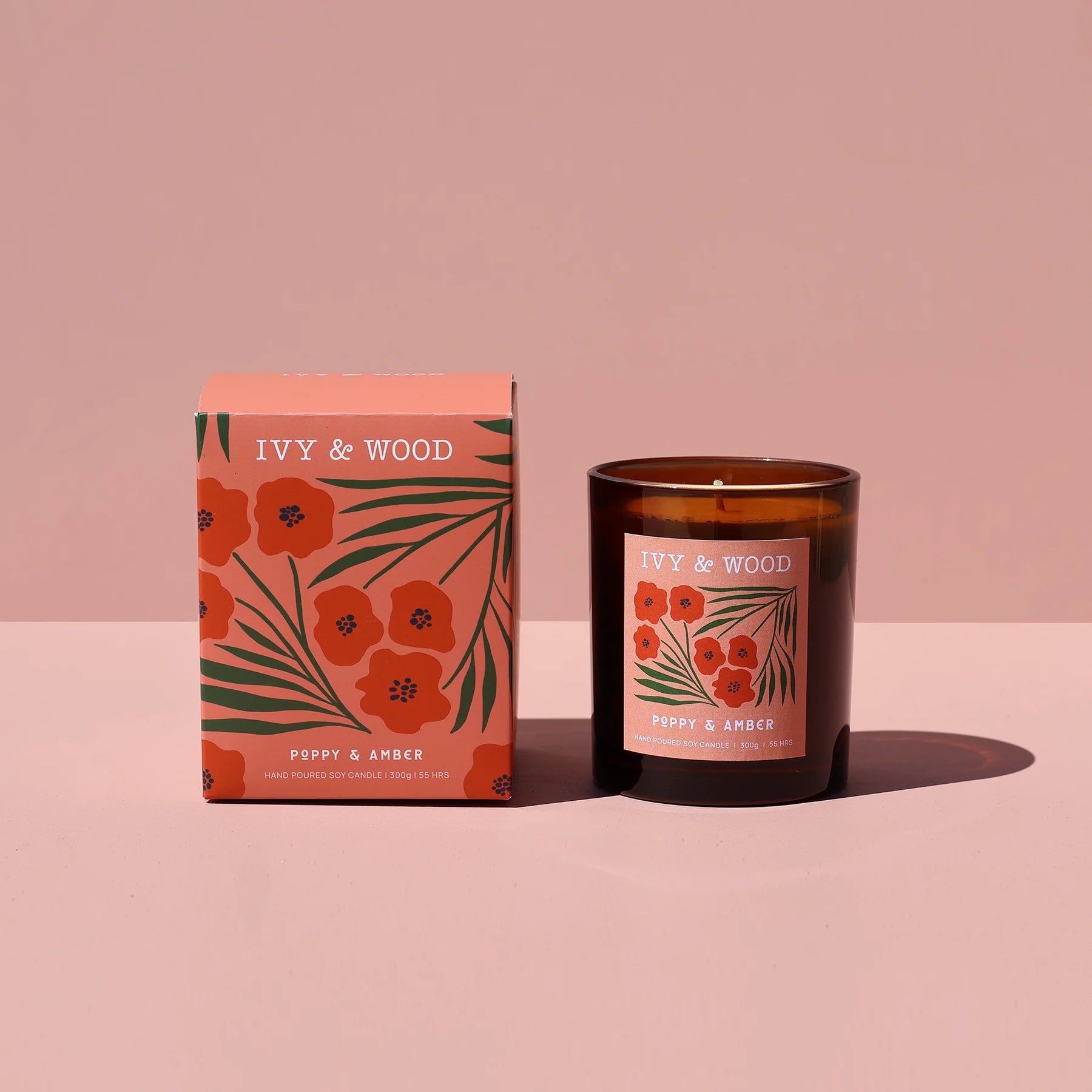 Ivy & Wood Candle - Poppy & Amber