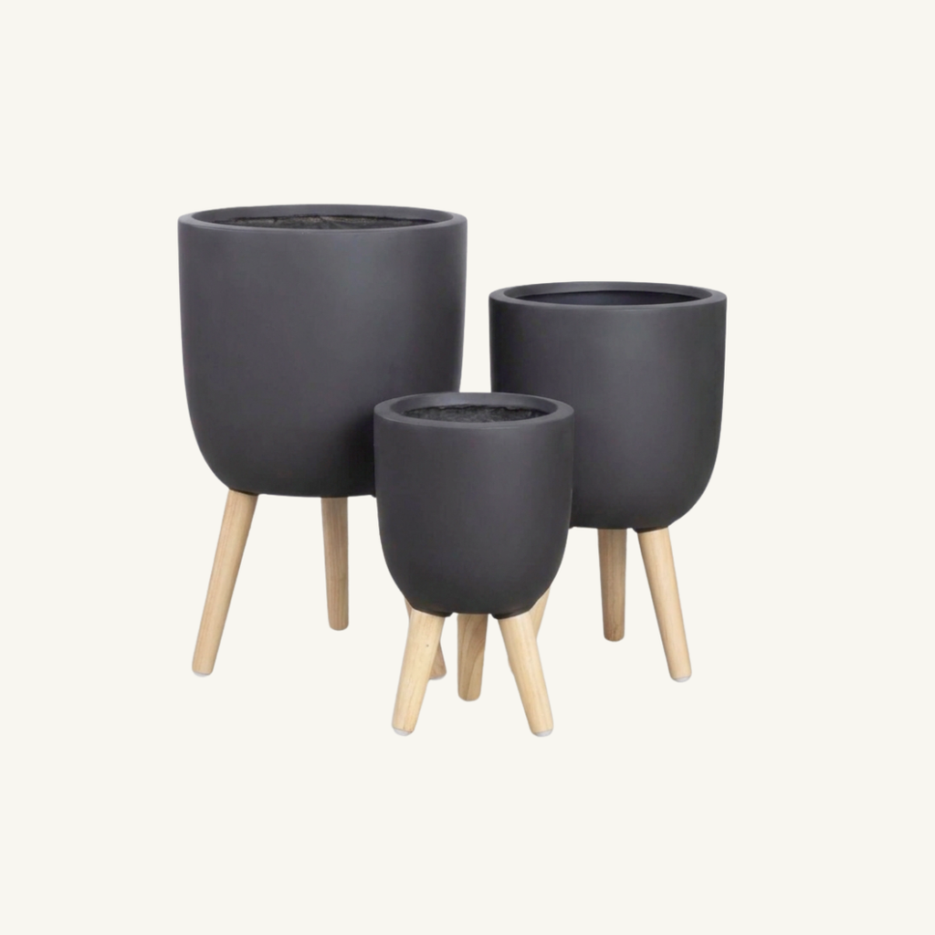 Gardenlite Egg Planter Stand - Black