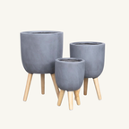 Gardenlite Egg Planter Stand - Brushed Concrete