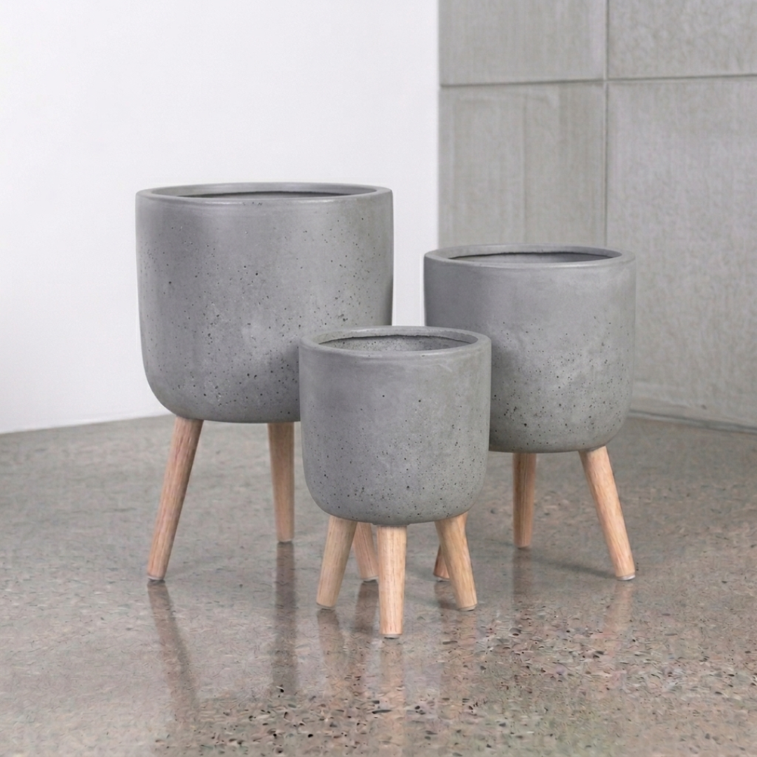 波纹圆柱罐 - 白色