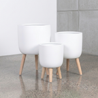 Gardenlite Egg Planter Stand - White – indoor planter pot available at Green Envy Melbourne