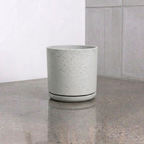 波紋圓柱罐 - 白色