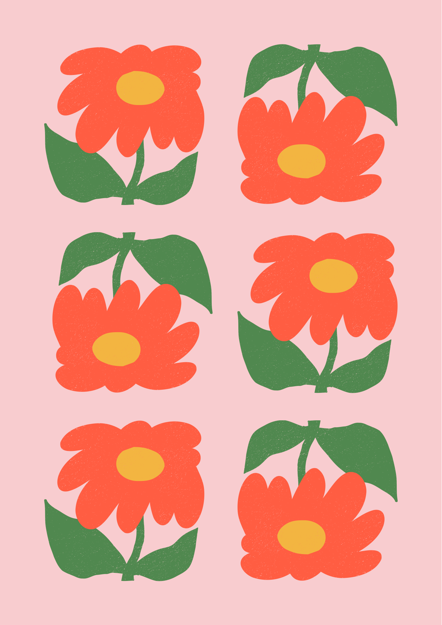 Gerbera Row Print