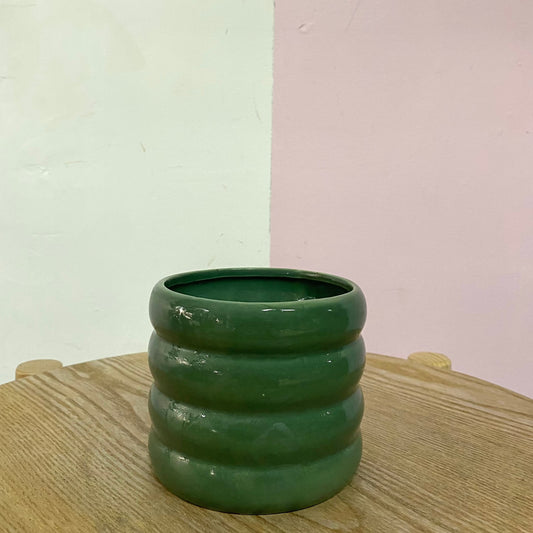 Ribbed Ceramic Pot