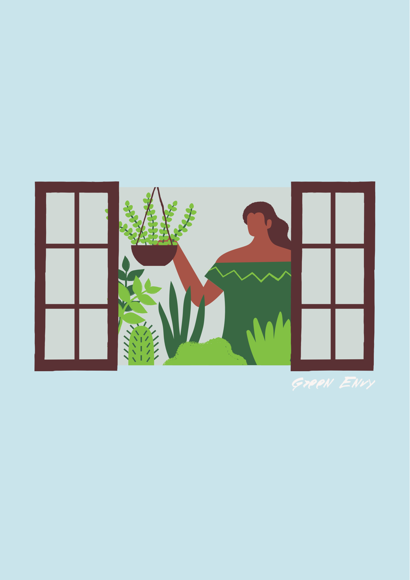 Green House Greeting Card