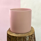 Ceramic Cylinder Pot - Soft Pink