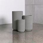 波紋高花盆 - 白色