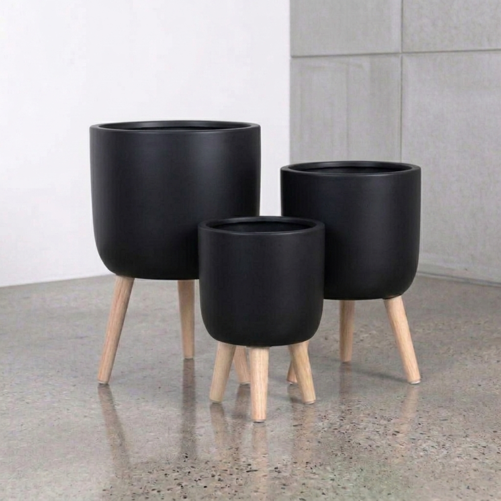 波纹圆柱罐 - 白色